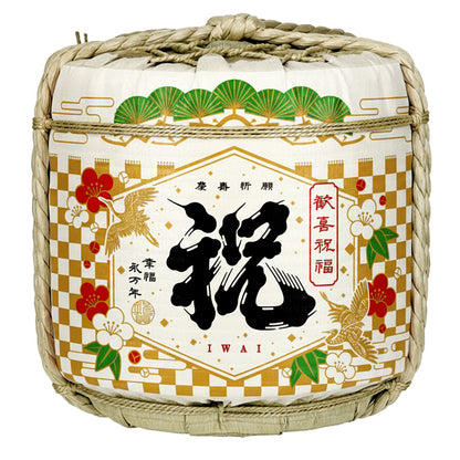 【予約販売・12月以降納品】祝（大きさ：2斗・4斗から選択）｜杉樽｜お酒なし｜鏡開き可能
